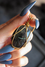 Load image into Gallery viewer, Chromite Brass Pendant