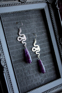 Snake Teardrop Earrings