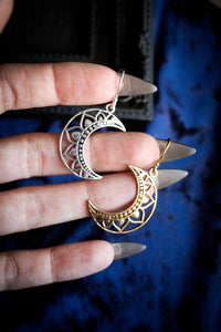 Geometric Moon Earrings