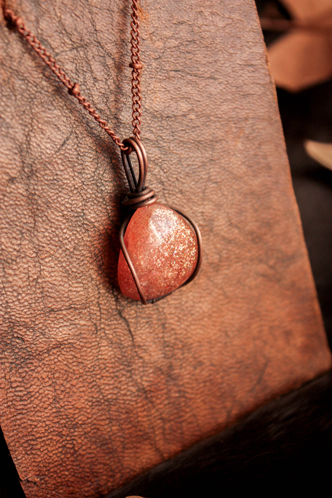 Sunstone Copper Pendant