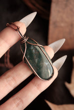 Load image into Gallery viewer, Moss Agate Copper Pendant
