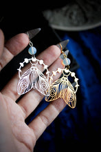 Load image into Gallery viewer, Moth Moon Earrings
