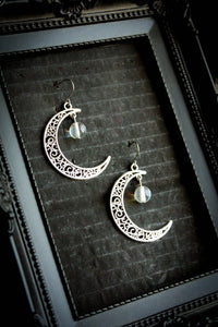 Ornalmental Moon Earrings