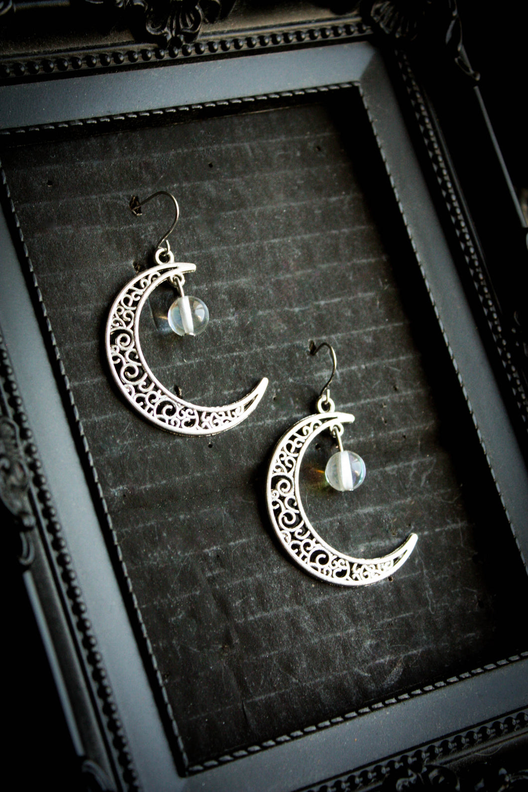 Ornalmental Moon Earrings