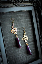 Load image into Gallery viewer, Snake Teardrop Earrings
