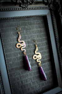 Snake Teardrop Earrings