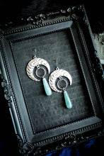 Load image into Gallery viewer, Moon Blue Teardrop Earrings
