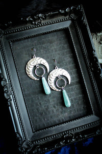 Moon Blue Teardrop Earrings