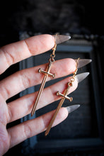 Load image into Gallery viewer, Medium Sword Earrings Gold
