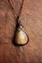 Load image into Gallery viewer, Orange Labradorite Pendants
