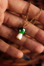 Load image into Gallery viewer, Green Mushroom Necklace
