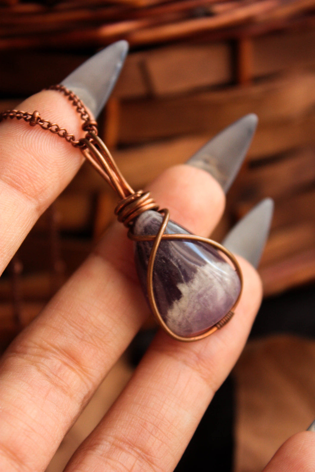 Copper Aethyst Pendant