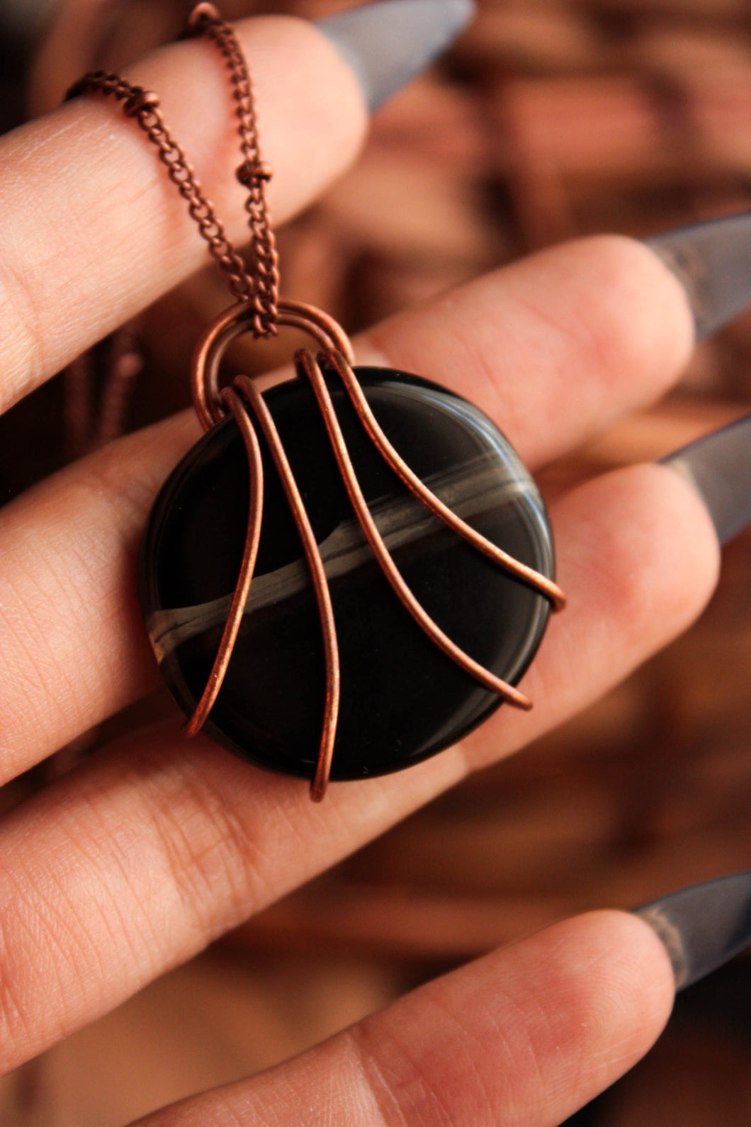 Black Agate Pendant