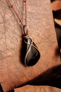 Onyx Copper Pendant