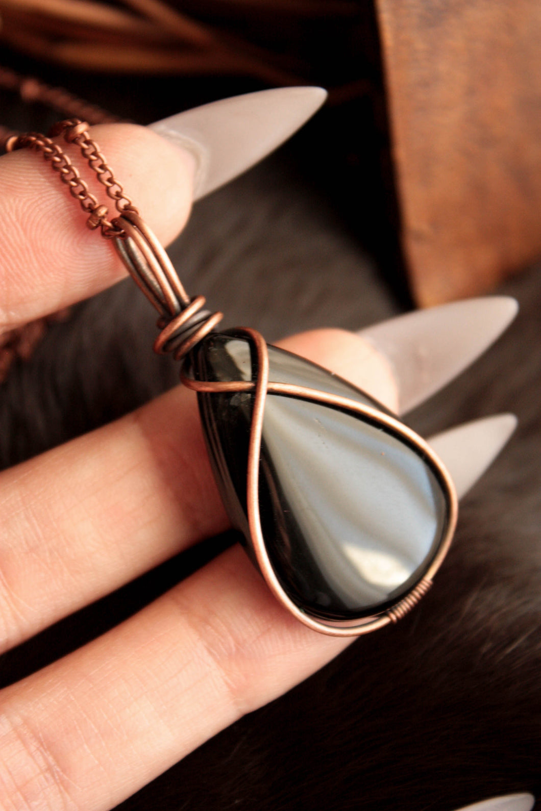 Onyx Copper Pendant