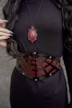 Load image into Gallery viewer, Aranea Burgundy Belt
