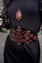 Load image into Gallery viewer, Aranea Burgundy Belt
