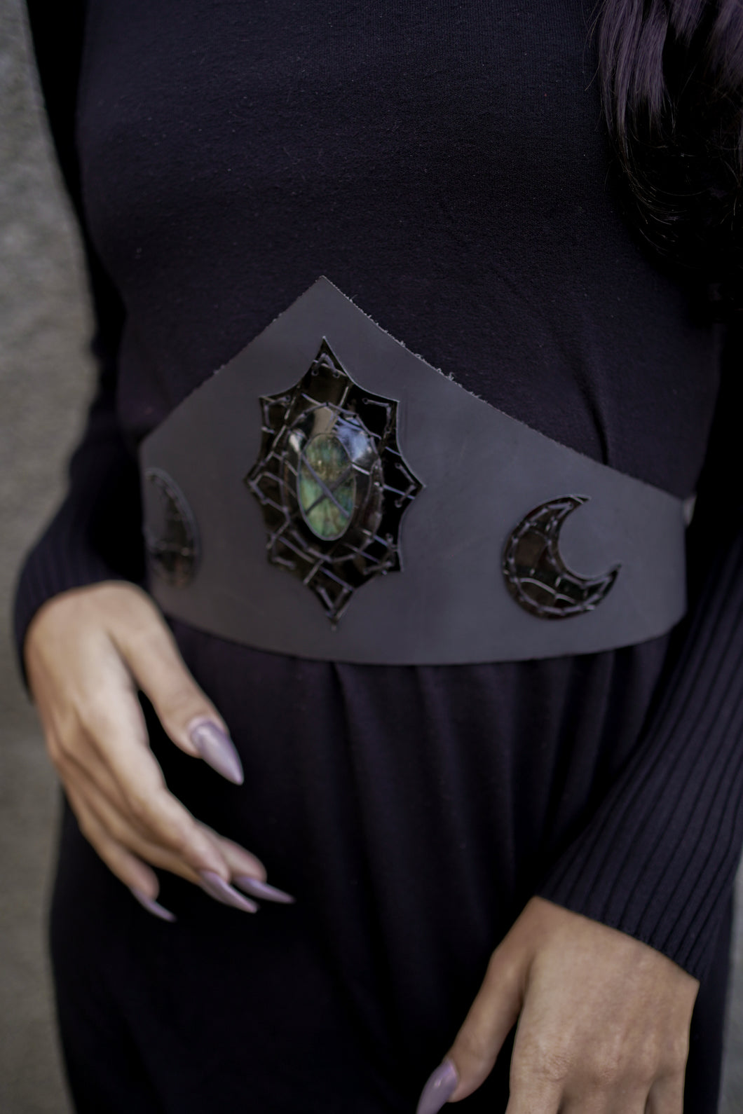 Moon Phases Labradorite Belt