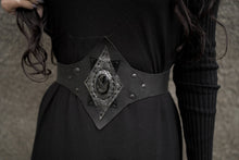 Load image into Gallery viewer, Black Sun Silver Obsidian Belt
