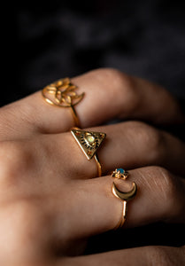 Pyramid Ring Set