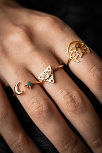 Pyramid Ring Set