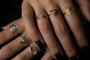 Pyramid Ring Set