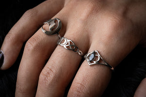 Moon Ring Set