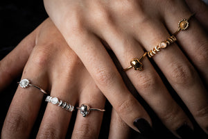 Moon Phases Ring Set