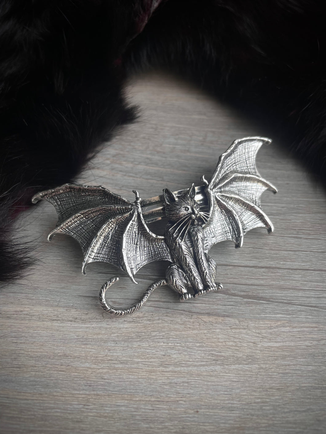 Winged Cat Hairpin