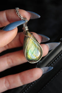 Green Labradorite Pendant