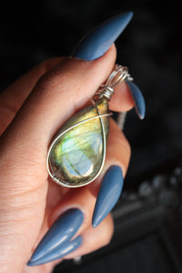 Green Labradorite Pendant