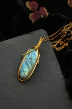 Load image into Gallery viewer, Light Blue Labradorite Pendant
