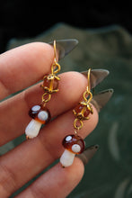 Load image into Gallery viewer, Golden Mushroom Earrings
