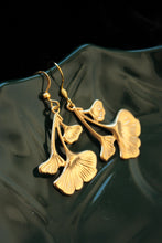 Load image into Gallery viewer, Ginkgo Brass Earrings
