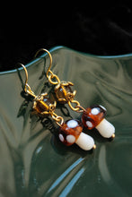 Load image into Gallery viewer, Golden Mushroom Earrings
