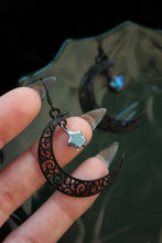 Load image into Gallery viewer, Black Moon Earrings
