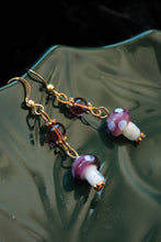 Load image into Gallery viewer, Purple Mushroom Earrings
