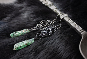 Evocatio Green Kyanite Ear Hangers