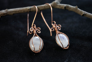 Cage Moonstone Earrings