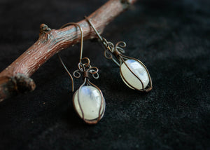 Cage Moonstone Earrings