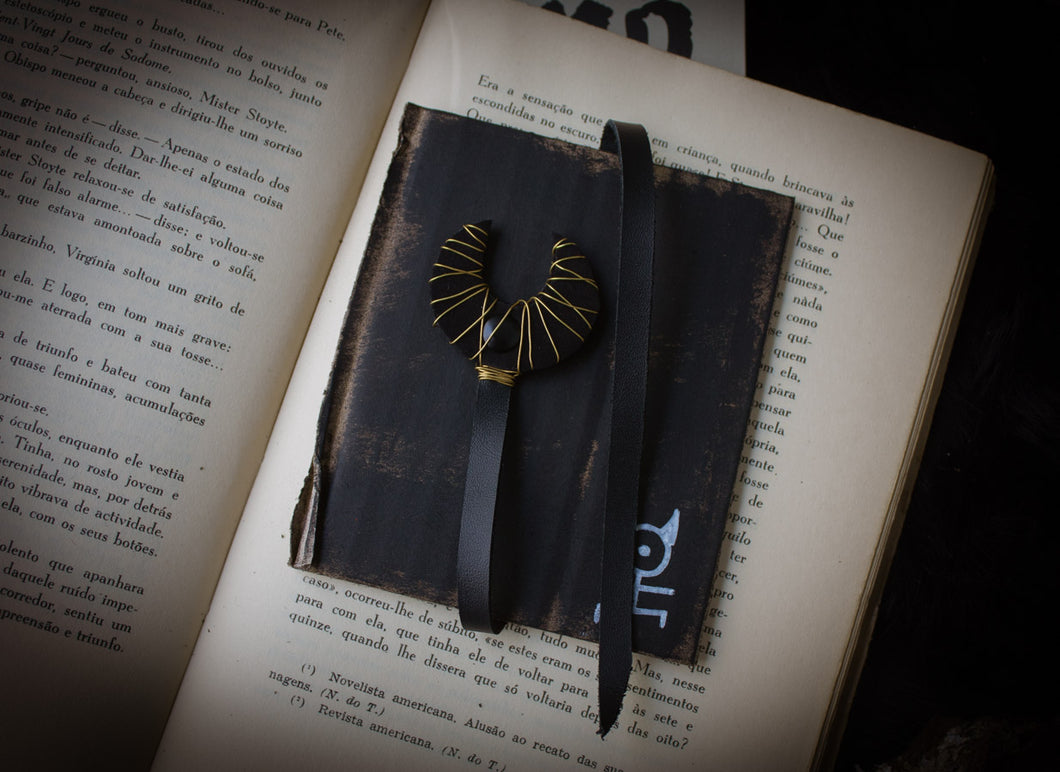 Moon Bookmark - brass