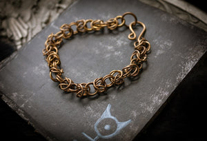 Bizantine Chain Aged Brass Bracelet